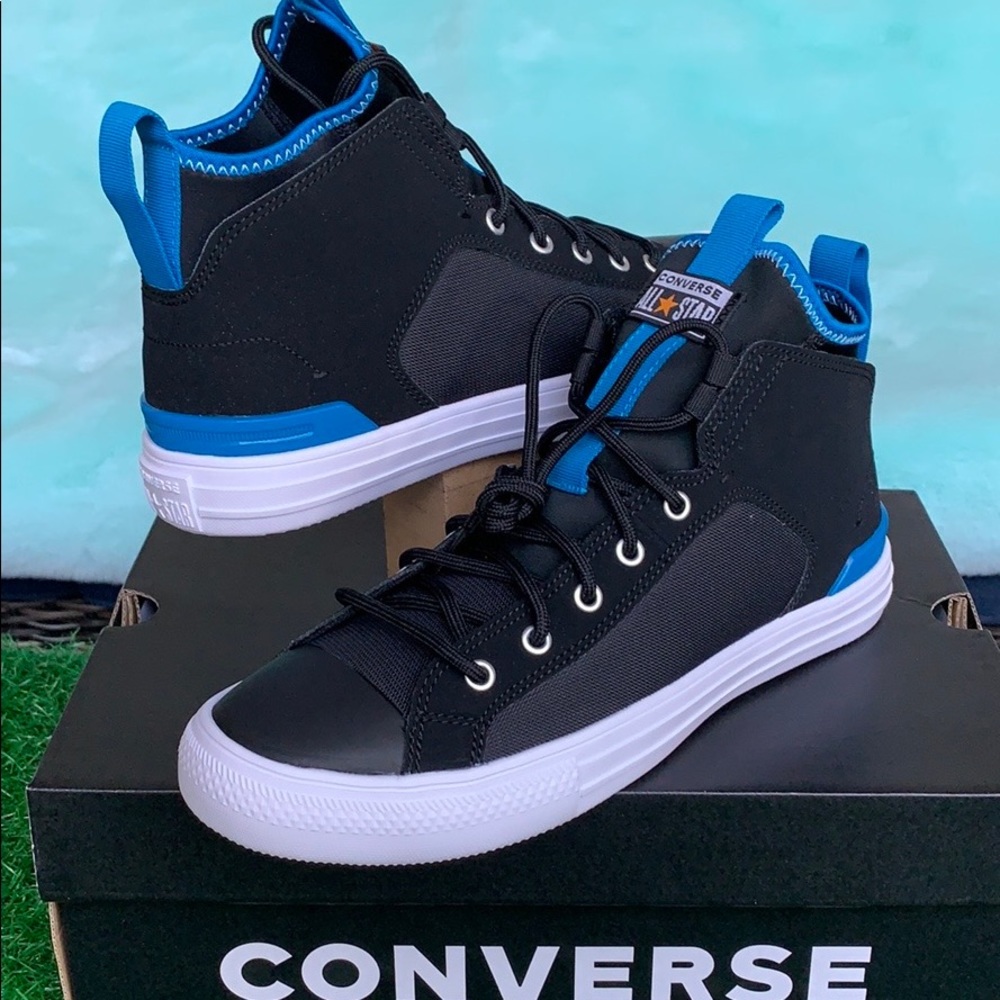 CONVERSE CTAS ULTRA MID BLACK/IMPERIAL BLUE/WHT MN - Picture 5 of 16